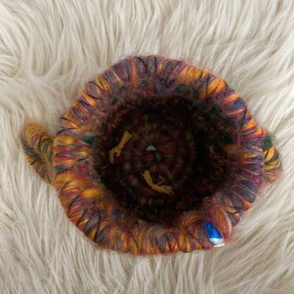 Loonie Bin Multicolor Yarn by Kim Handmade 6” Diameter NWOT